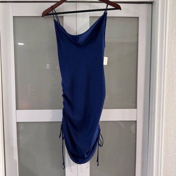 Free People Midnight Blue Day to Night convertible Slip Dress NWT - Picture 10 of 11